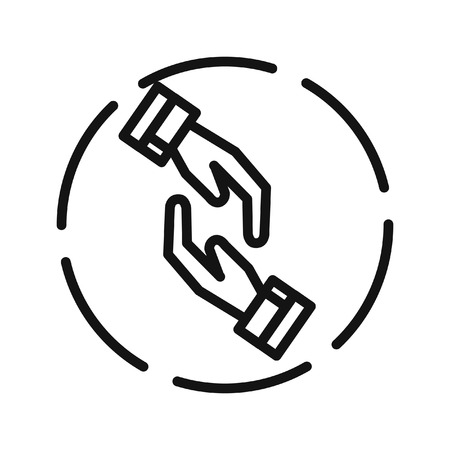 helping hand illustration designのイラスト素材