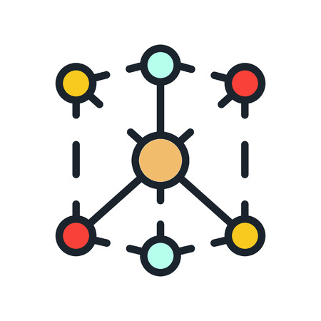 multi channel marketing iconのイラスト素材