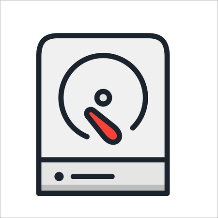 computer hardware icon colorのイラスト素材