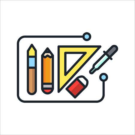 designer tool icon colorのイラスト素材