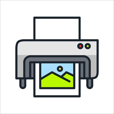 digital printing icon colorのイラスト素材