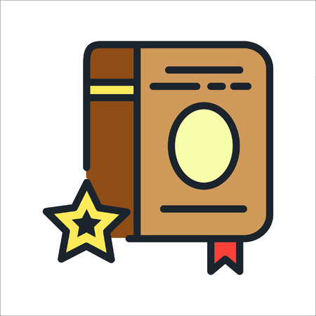 favorite book icon colorのイラスト素材