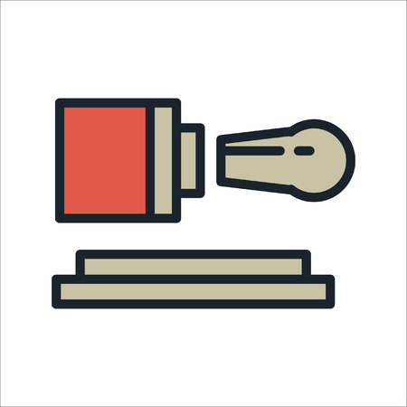 approval stamp icon colorのイラスト素材