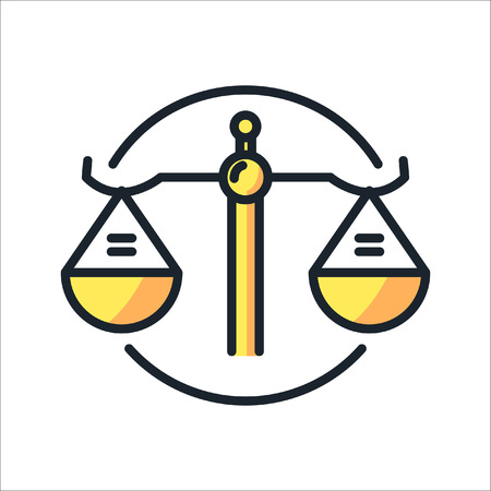 balanced scale icon colorのイラスト素材