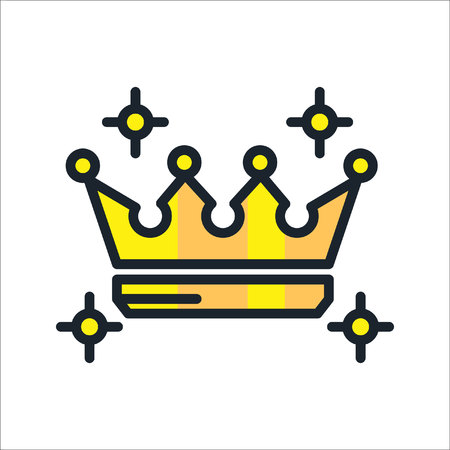 crown icon color illustration designのイラスト素材