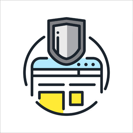 website security icon colorのイラスト素材