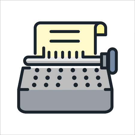 typewriter icon illustration designのイラスト素材