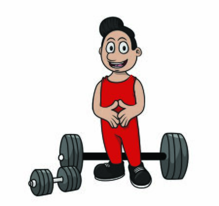 fitnes and burble vectorのイラスト素材