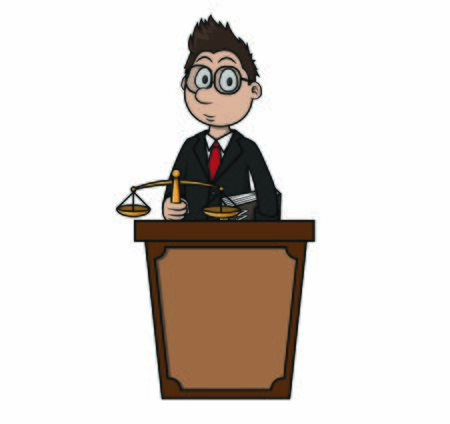 the judge on the stand vectorのイラスト素材