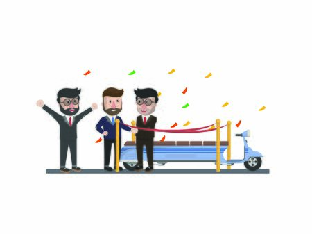 a celebration for a success productのイラスト素材
