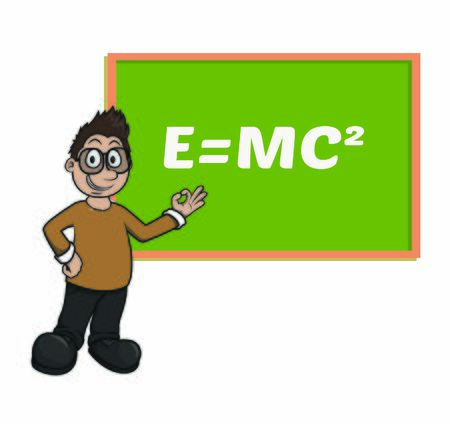 male teacher teaching with whiteboardのイラスト素材