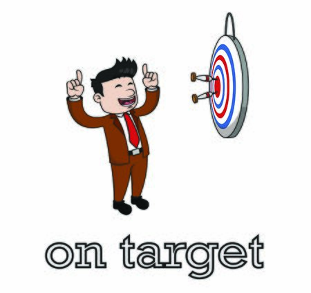 businessman on target in dartのイラスト素材