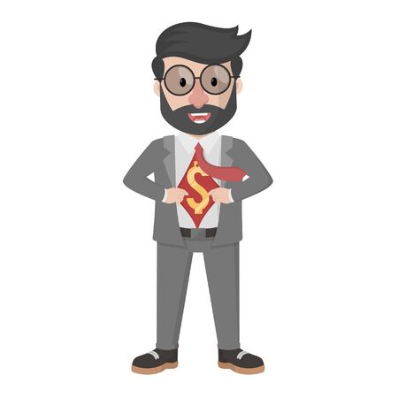 man with dollar signのイラスト素材