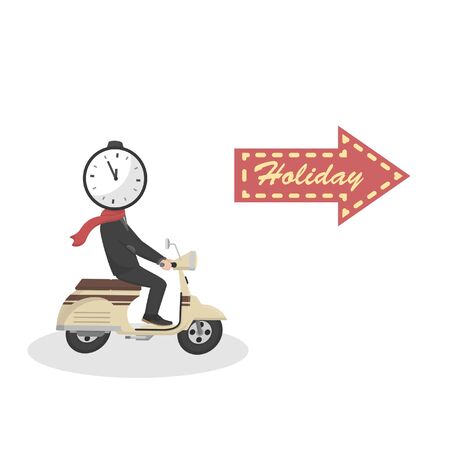 a minute to holidayのイラスト素材