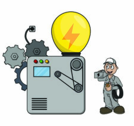 engginer repair the idea machineのイラスト素材