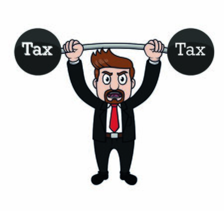 business lift tax barbellsのイラスト素材