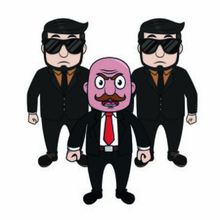 boss angry and bodyguard vectorのイラスト素材