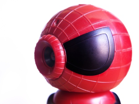Webcams are video capturing devices connected to computers or computer networks, often using USB or, if they connect to networks, ethernet or Wi-Fi.の写真素材
