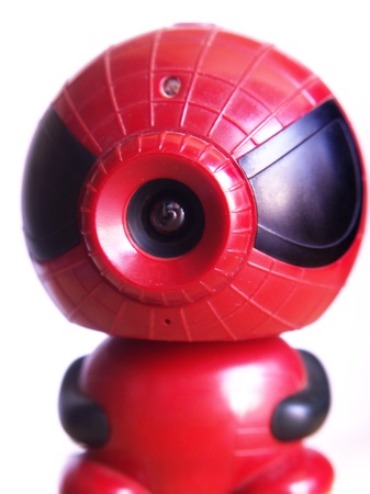 Webcams are video capturing devices connected to computers or computer networks, often using USB or, if they connect to networks, ethernet or Wi-Fi.   の写真素材