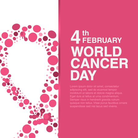 February 4 World Cancer Day conceptのイラスト素材