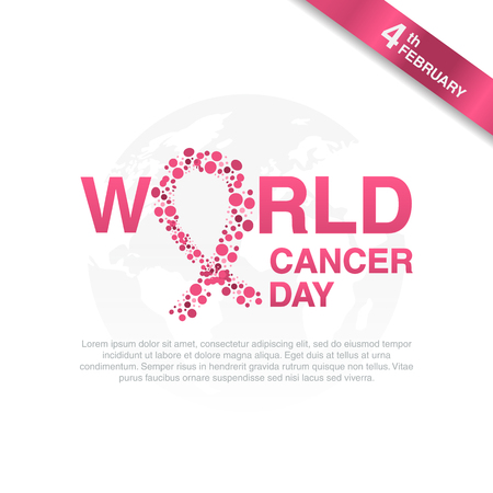 World cancer day February 4th backgroundのイラスト素材