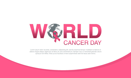 World cancer day February 4th backgroundのイラスト素材
