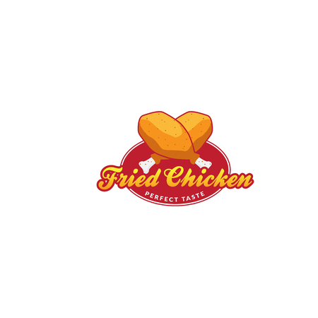 Logo Fried Chicken Restaurantのイラスト素材