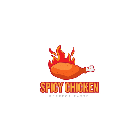 Logo Fried Chicken Restaurantのイラスト素材