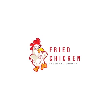 Logo Fried Chicken Restaurantのイラスト素材