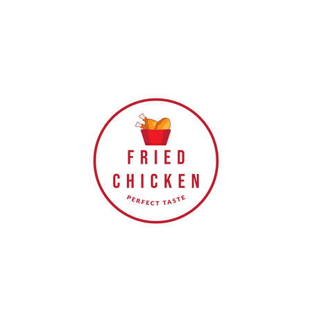 Logo Fried Chicken Restaurantのイラスト素材