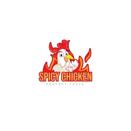 Logo Fried Chicken Restaurantのイラスト素材