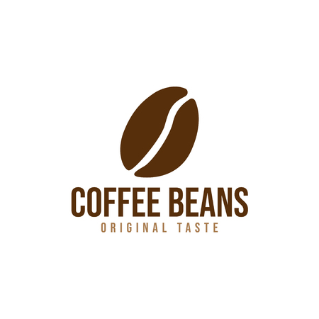 Logo Coffee Beans seed brown hot original taste perfectのイラスト素材