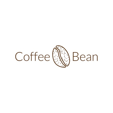 Logo Coffee Beans seed brown hot original taste perfectのイラスト素材