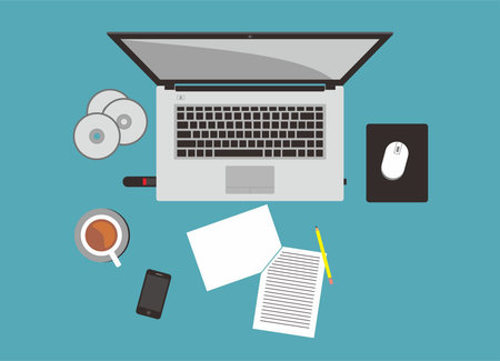 Laptop and friends