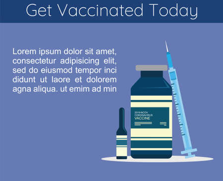 Get Vaccinated Today illustration.のイラスト素材