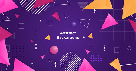 Abstract geometric shapes realistic background vector