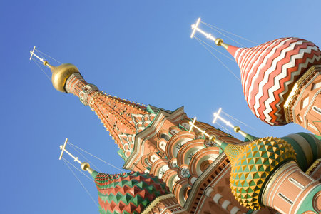 Blessed Basil's Cathedral on Red Square in Moscow.