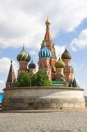St. Basil's Cathedral on Red Square in Moscow. Calvary.の写真素材