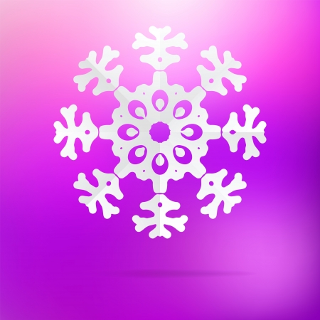 Snowflake origami on purple pink    EPS8のイラスト素材