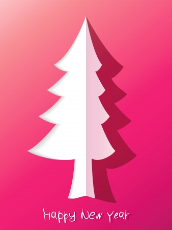 Paper cut christmas tree    EPS8のイラスト素材