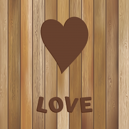 Heart in wood background template     EPS8のイラスト素材