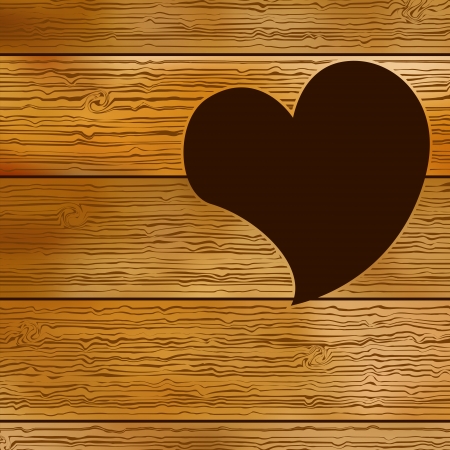 Wooden door , heart shape    EPS8のイラスト素材