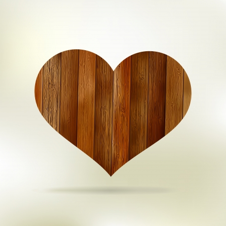 Wooden structure in the form of heart  EPS 8のイラスト素材