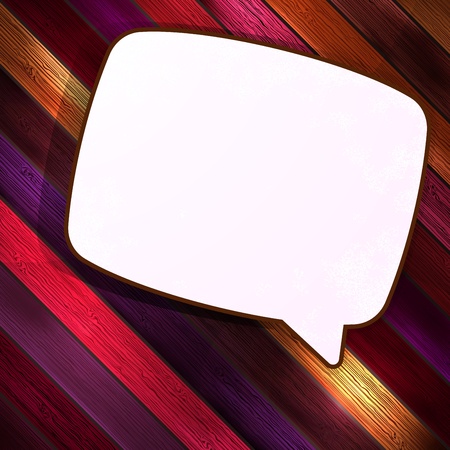 Colorful wooden bubble speech  EPS 10のイラスト素材