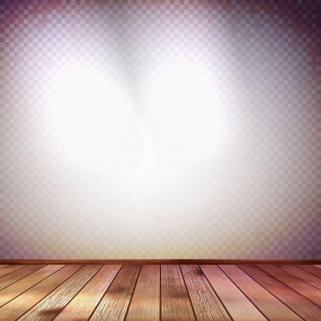Wall with a spot illuminationのイラスト素材