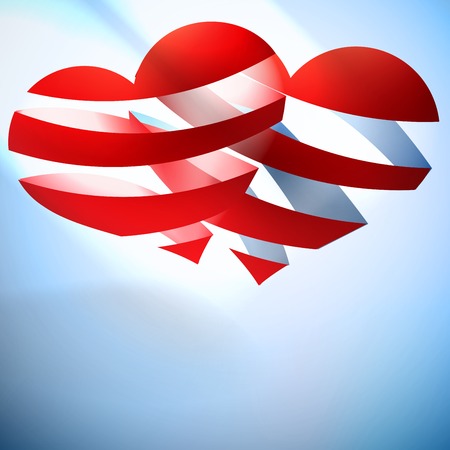 Beautiful red heart background. EPS 10のイラスト素材