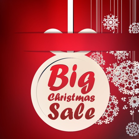 Christmas Big Sale template with copy space. + EPS10 vector fileのイラスト素材