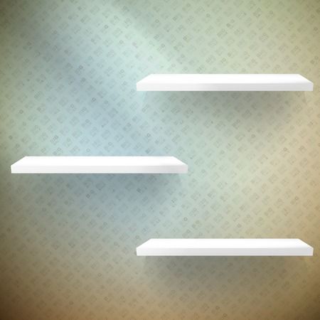 Big Sale Three empty white shelves. EPS 10のイラスト素材