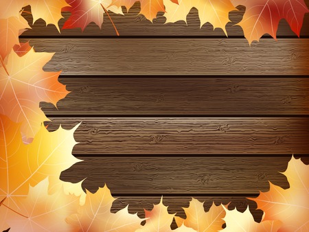 Autumn background with colored leaves  plus のイラスト素材