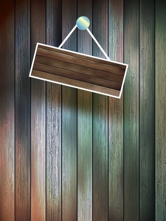 Blank wooden signboard on wall  plus のイラスト素材